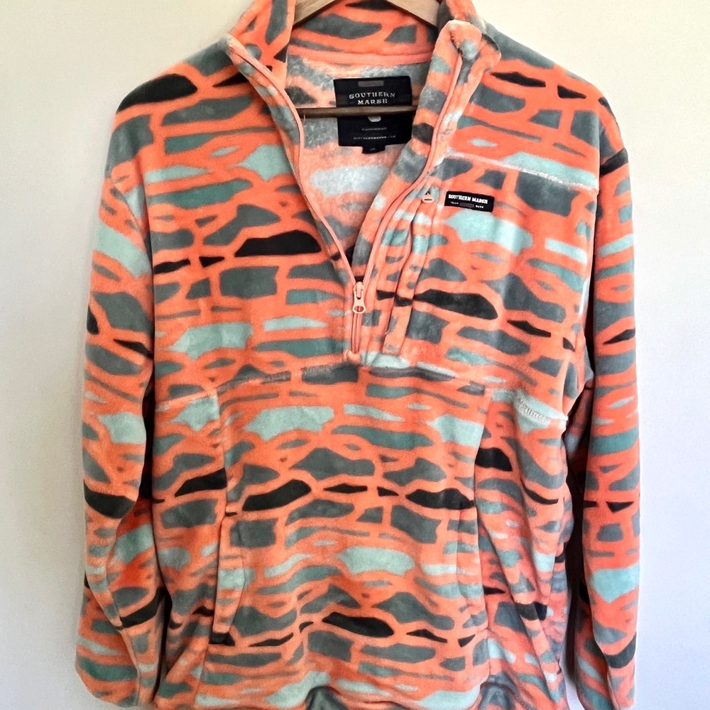 Southern Marsh 1/4 Zip Fleece Pullover Medium